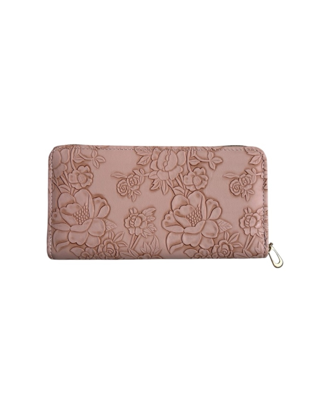 Floral Embossed Wristlet Wallet - Pink - Picture 4 of 5